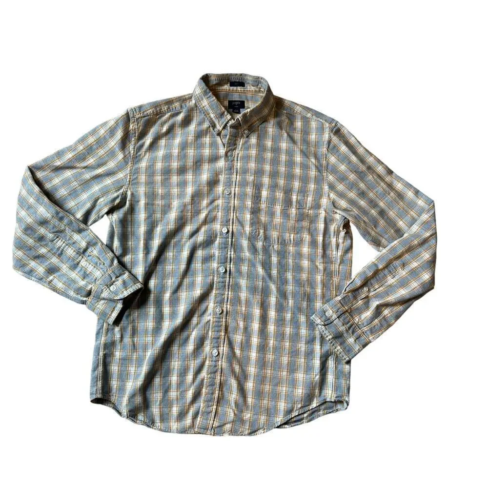 J. CREW JASPE SLIM buttoned shirt, Size Large. Flannel print cotton shirt